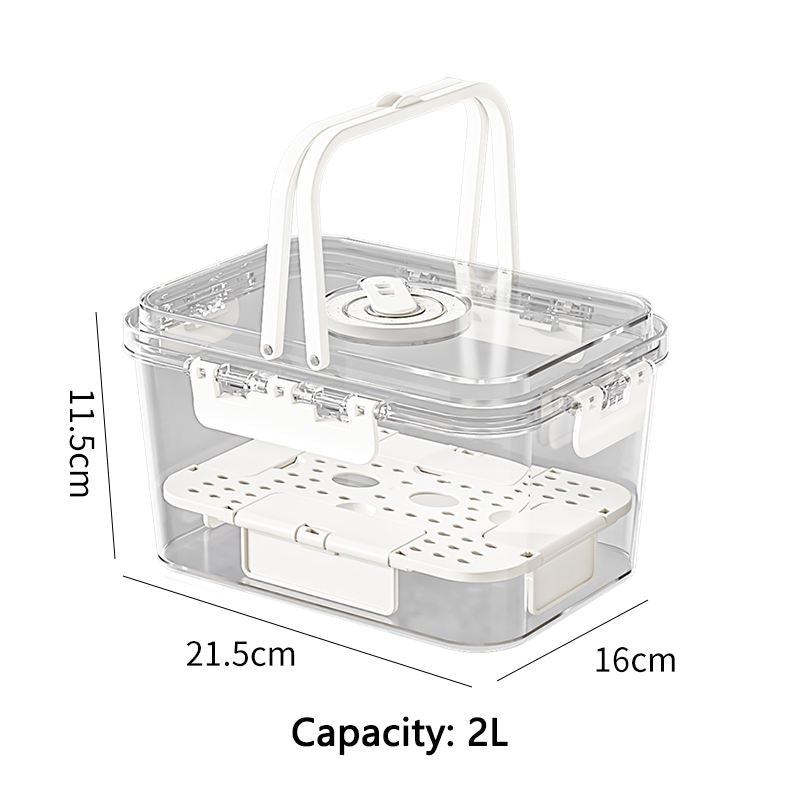 3PCS Refrigerator Fresh Storage Box with Lid – Clear Stackable Food Organizer Bins for Fruits, Vegetables & Snacks, Kitchen Fridge Storage Containers for Home, Picnic & Outdoor Use