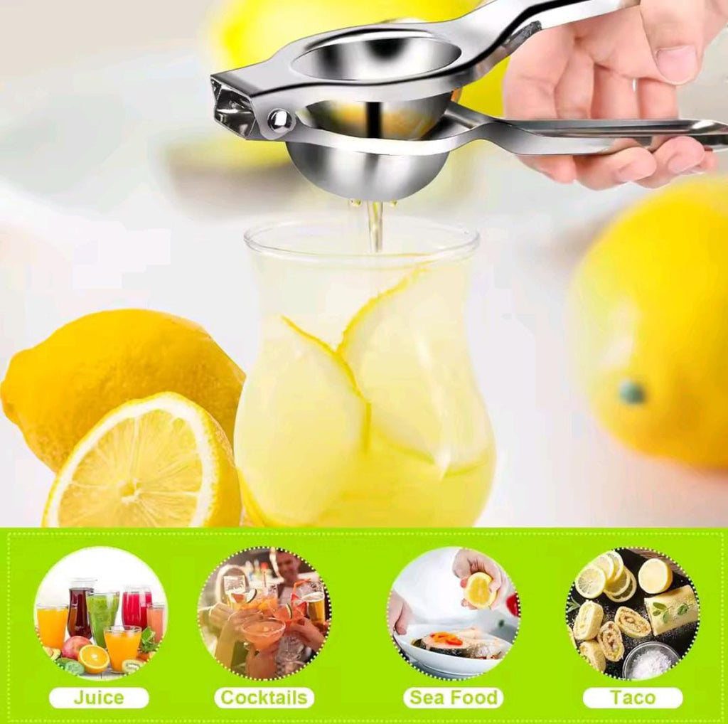 Lemon Squeezer – Heavy Duty Metal Citrus Juicer, Manual Hand Press for Lemons, Limes & Small Oranges, Ergonomic Handle, Easy to Use & Clean Kitchen Tool for Fresh Juice