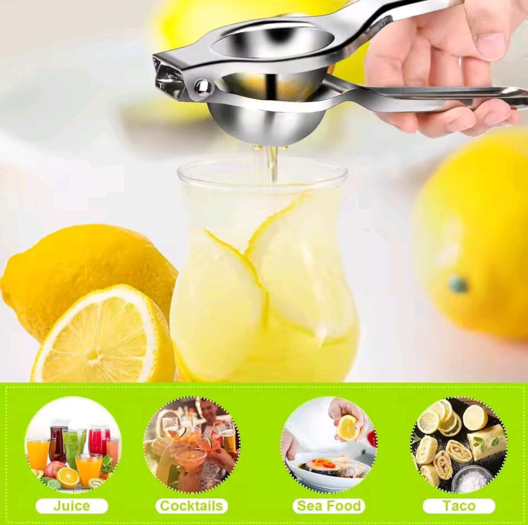 Lemon Squeezer – Heavy Duty Metal Citrus Juicer, Manual Hand Press for Lemons, Limes & Small Oranges, Ergonomic Handle, Easy to Use & Clean Kitchen Tool for Fresh Juice
